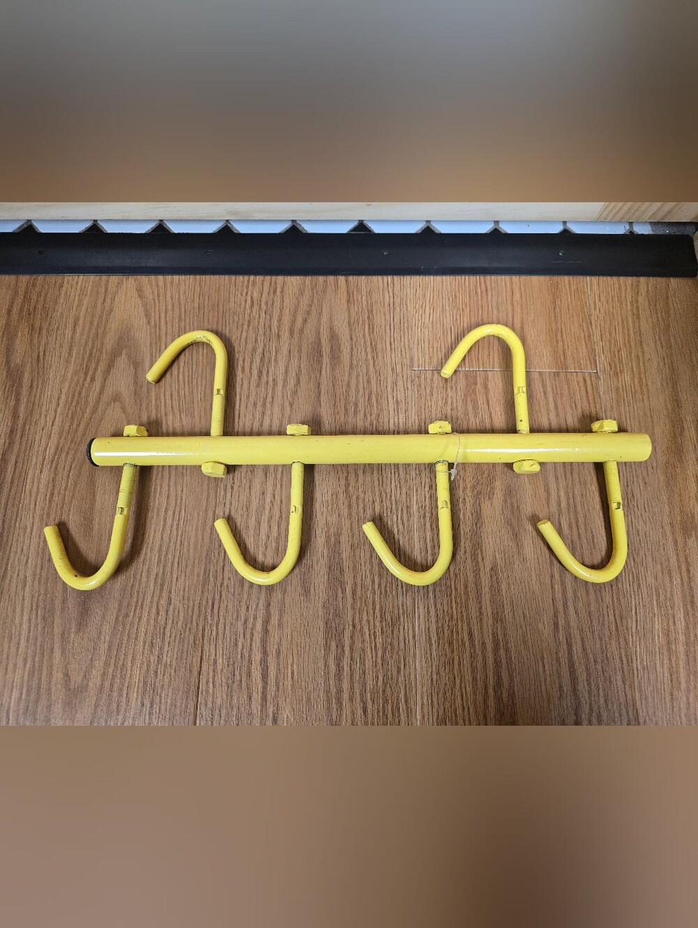 Yellow Hanging Multi Hook Bridle Rack